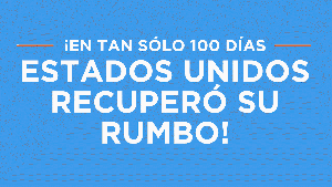 ¡En tan sólo 100 días Estados Unidos recuperó su rumbo! Promesas cumplidas: 150 millones de cheques ya están en sus manos Promesas cumplidas: 200 millones de vacunas ya fueron puestas ¡Gracias al Presidente Biden y al Partido Demócrata!